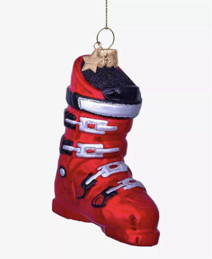 Christmas tree decoration Red ski boots 9.5 cm