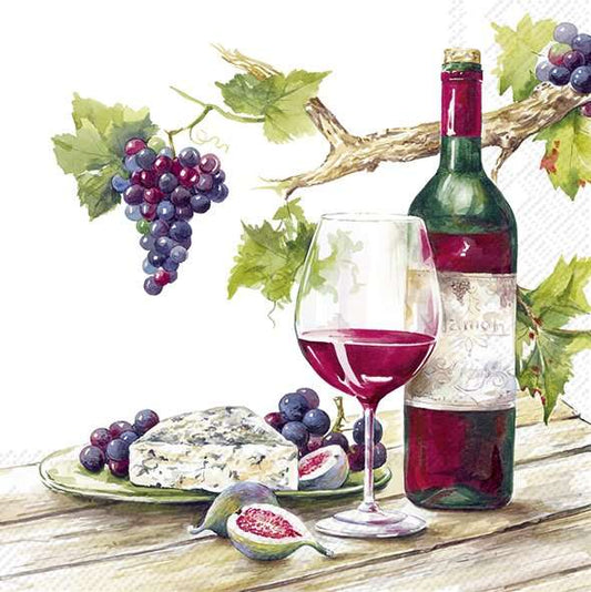 Serviett lunch Red Wine tasting