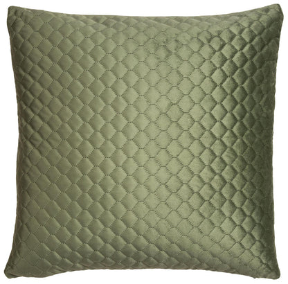 Cushion cover honeycomb velvet green 45x45 cm