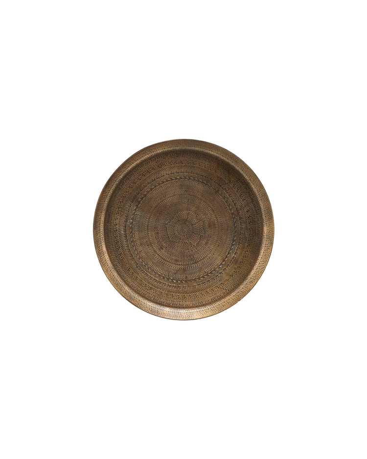 Plate Jhansi antique brass 29 cm