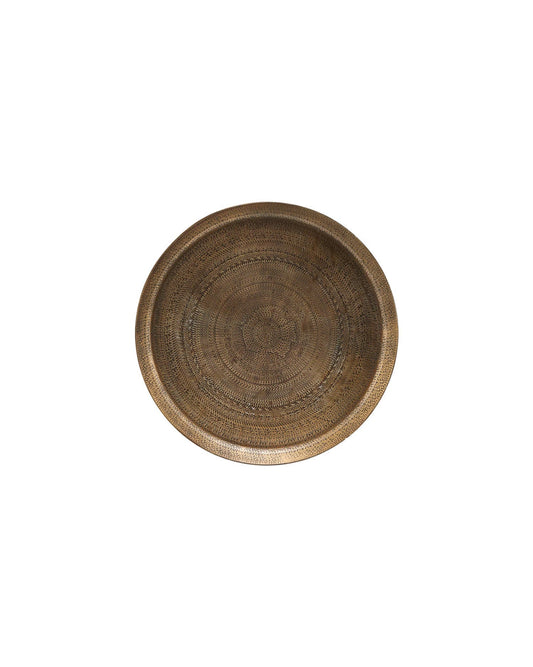 Plate Jhansi antique brass 29 cm