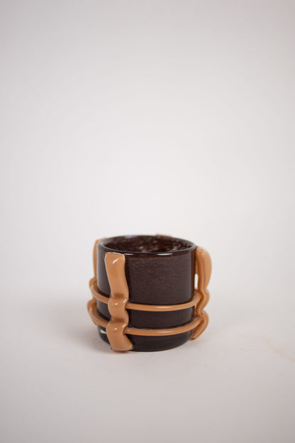 Telysholder Caramel brun 10 cm