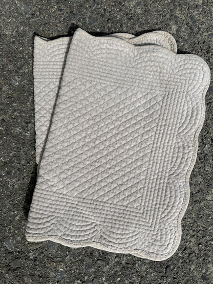 Spisebrikke velour Grey Beige