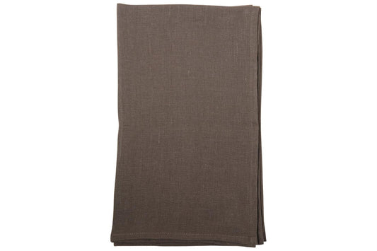 Linen table runner brown 45x150 cm