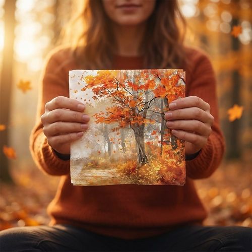 Serviett lunch Autumn tree