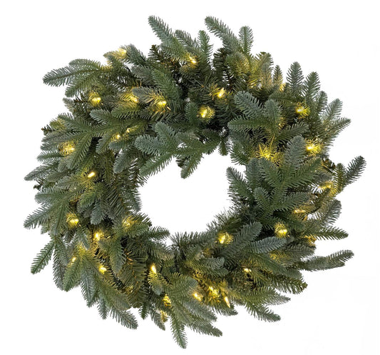 Krans gran med 50 LED lys 75 cm