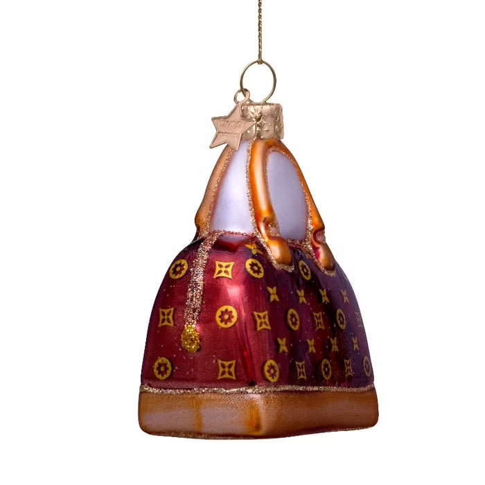 Christmas ornament brown bag 8 cm