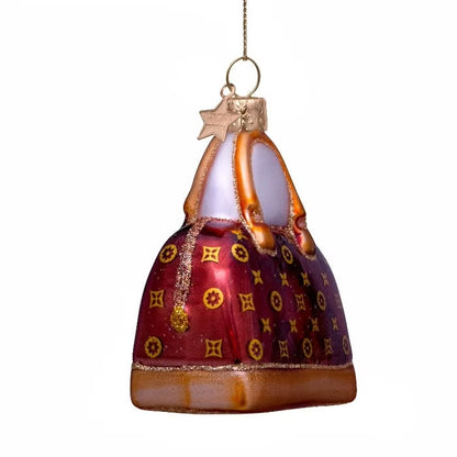 Christmas ornament brown bag 8 cm