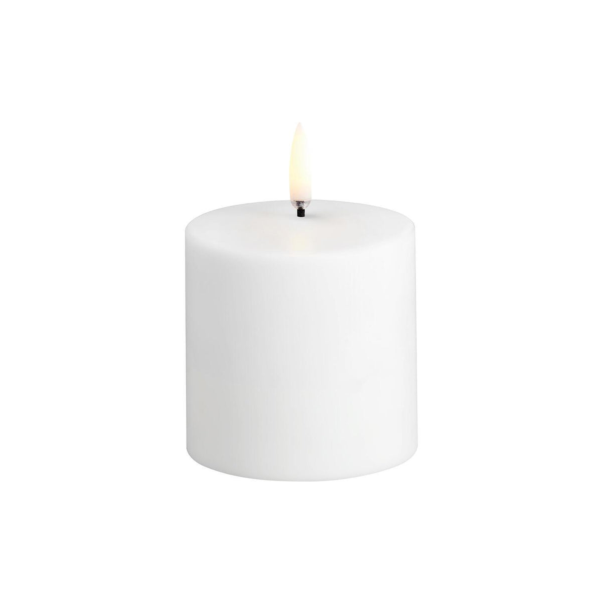 LED Rechargeable pillar candle Nordic White 6.8x6.8 cm