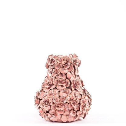 Vase Deco with flowers pink small
