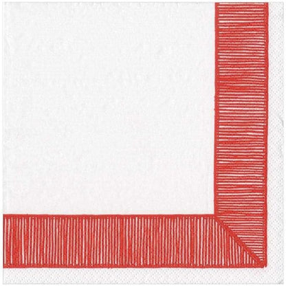 Serviett lunch Ribbon Border Red