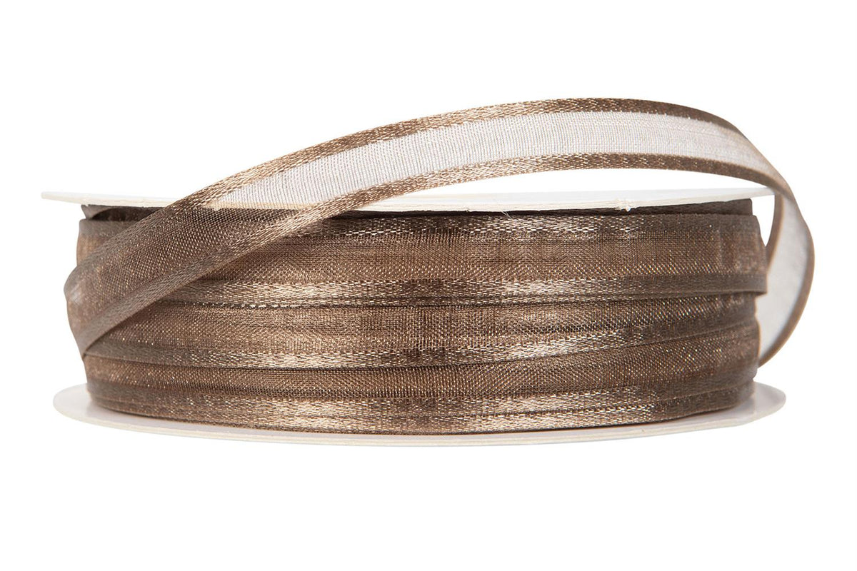 Silkebånd Prego taupe 10 mm