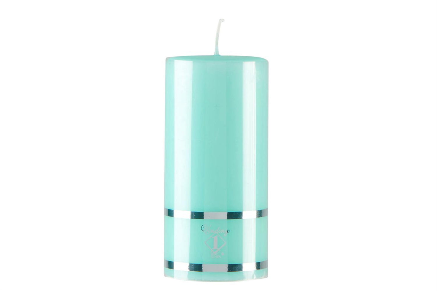 Pillar candle mint green 7x10 cm