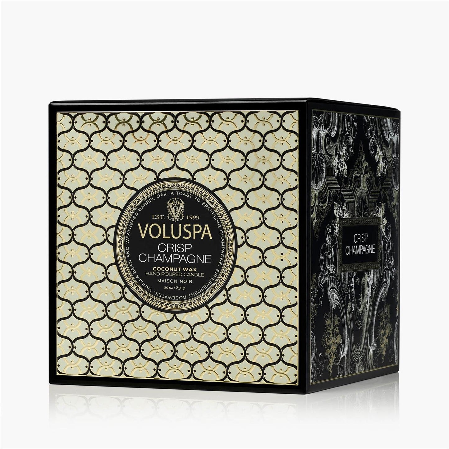 Crisp Champagne Boxed Luxe Jar Candle 80 timer