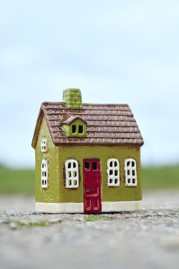 Lyshus My Home Town grønn 16 cm