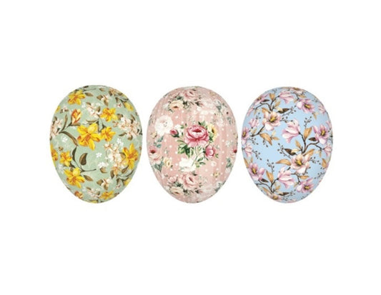 Påskeegg med blomster 15 cm