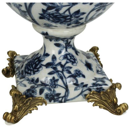 Blue and white dragonfly vase 45 cm