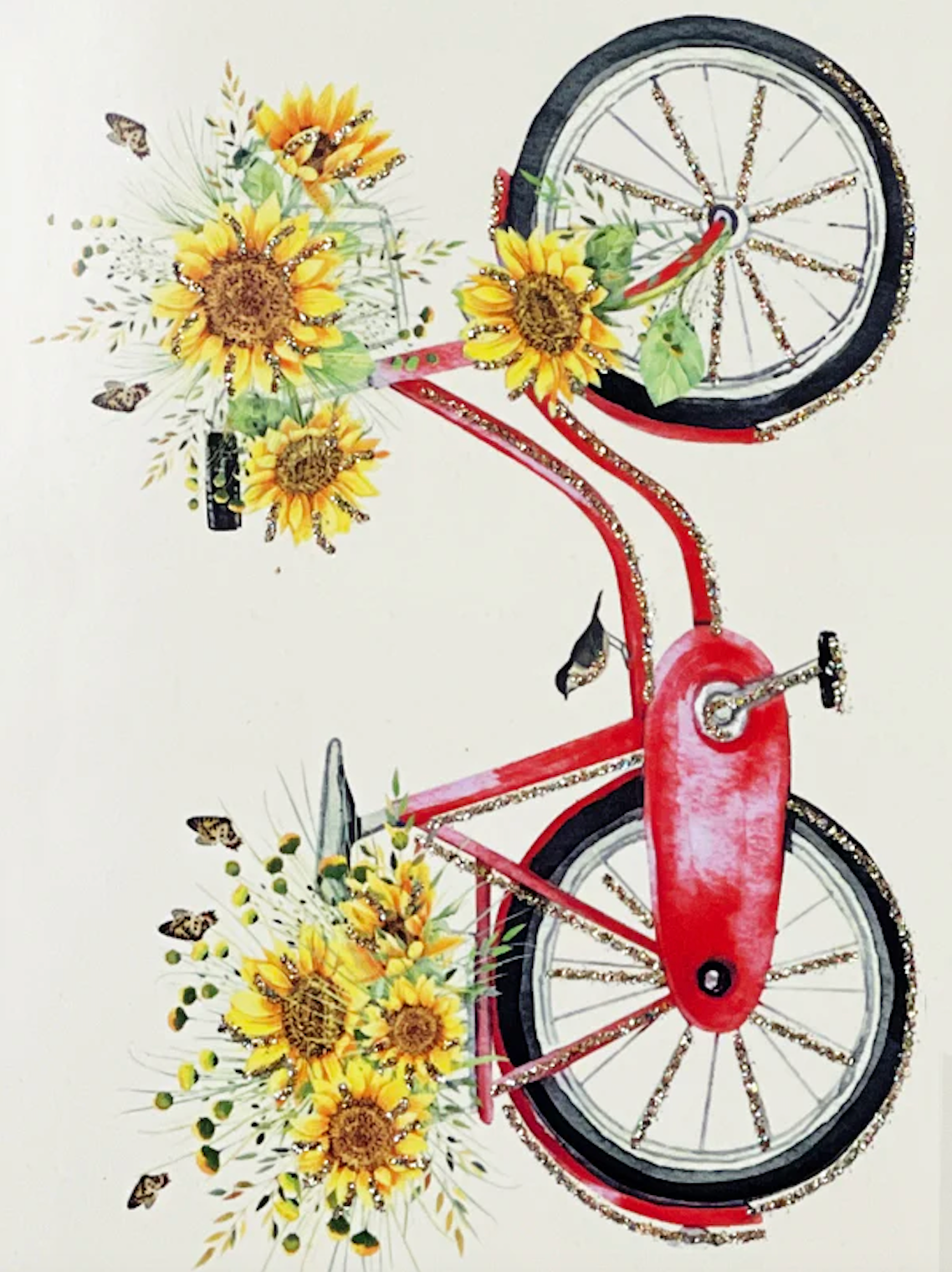 Glitterkort Bicycle