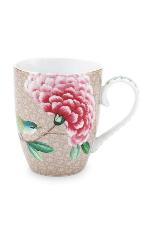 Blushing Birds Khaki Stort krus 350 ml