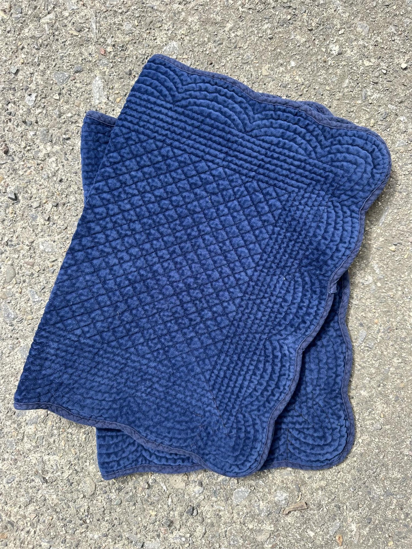 Spisebrikke velour Navy