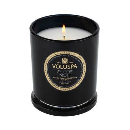 Scented Candle Suede Noir Classic Boxed Candle 60 Hours