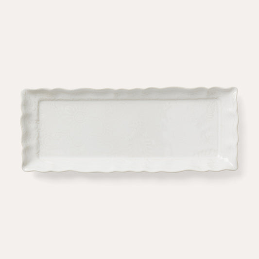Serving platter 33x13 cm White