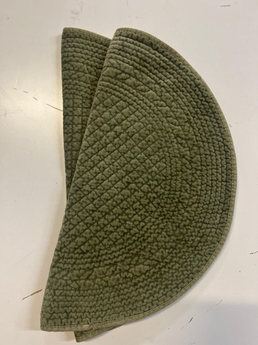 Spisebrikke velour rund Olivo 40 cm
