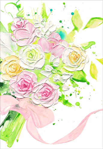 Kort m/konvolutt Wedding bouquet