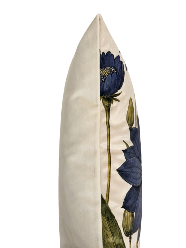 Cushion cover Blue Velvet Bloom blue 50x50 cm