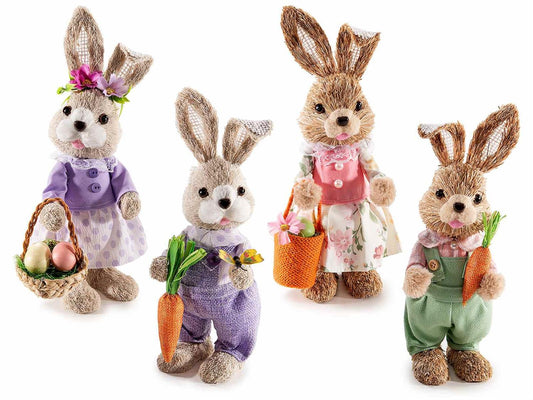 Påskekanin grønn med gulrot 27 cm