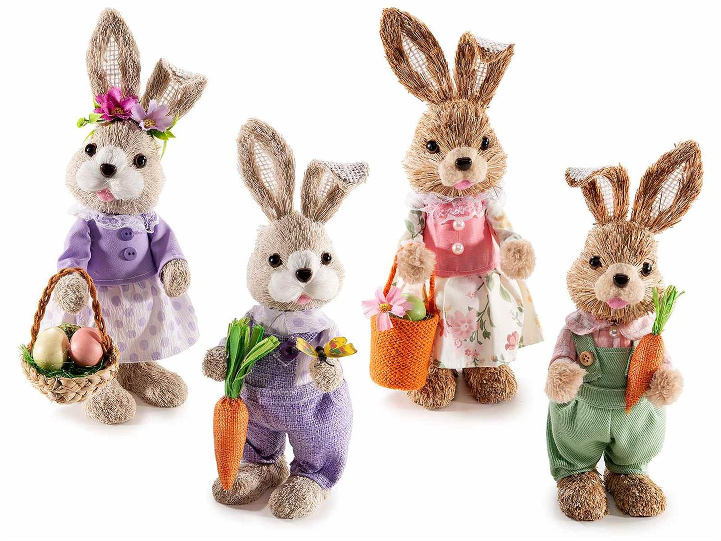 Påskekanin lilla med gulrot 27 cm