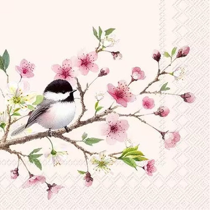 Serviett lunch Little Birdie light rose