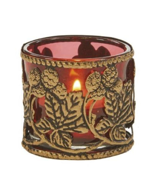 Telysglass rød 5,5 cm