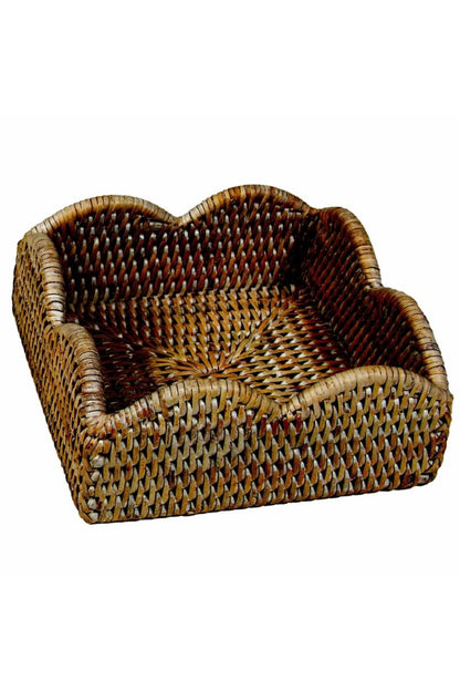 Napkin holder rattan scallop lunch