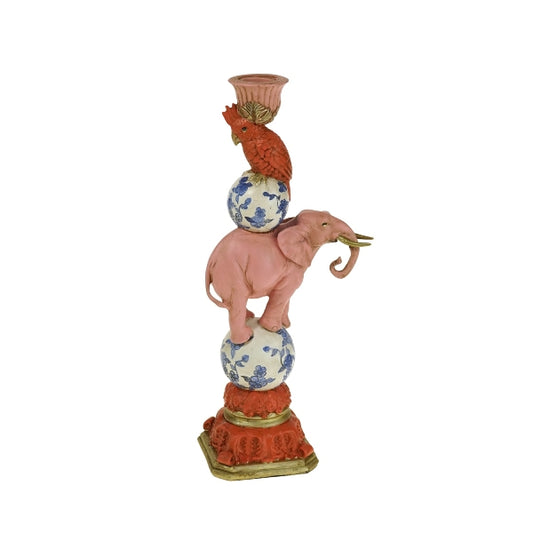 Elefant lysestake rosa 30 cm
