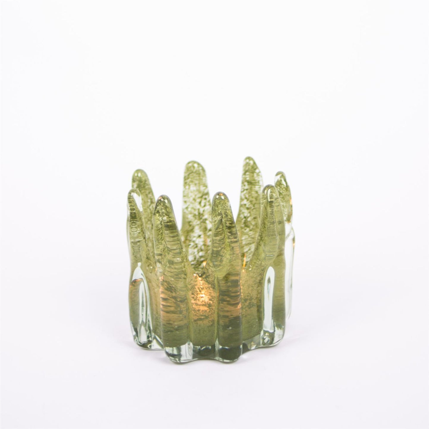 Telysholder Helix oliven grønn 14 cm