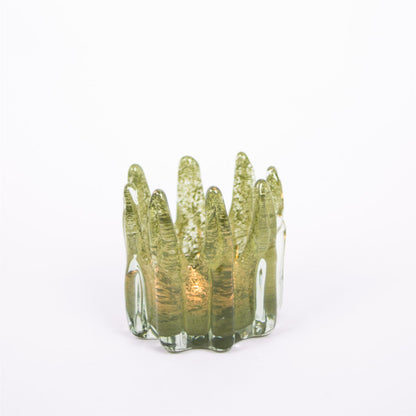 Telysholder Helix oliven grønn 14 cm