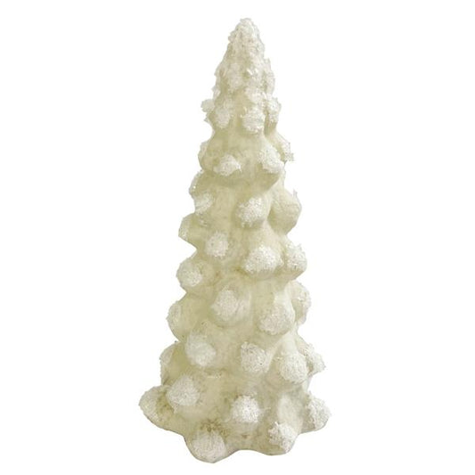 Christmas tree white with snow 20 cm