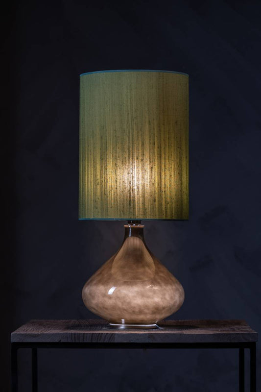 Flavia bordlampe 70 cm Negra m/Seda Verde Olivia skjerm