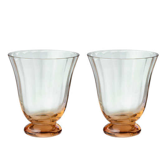 Vannglass Trellis Peach S/2
