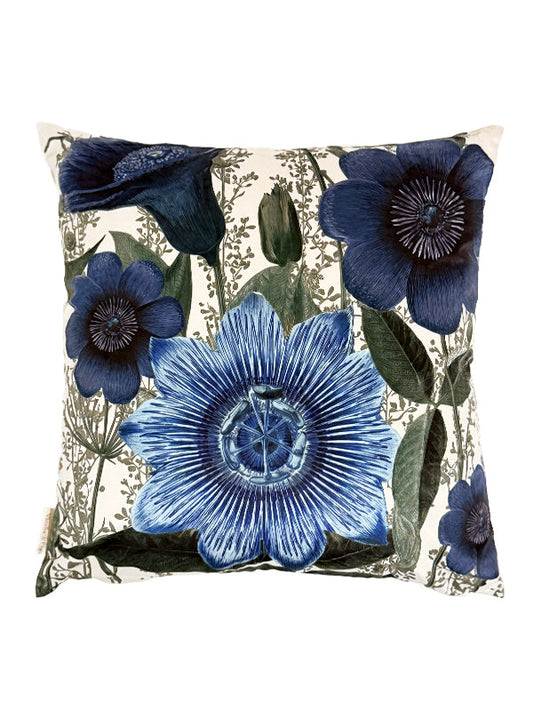 Cushion cover Blue Garden blue 50x50 cm