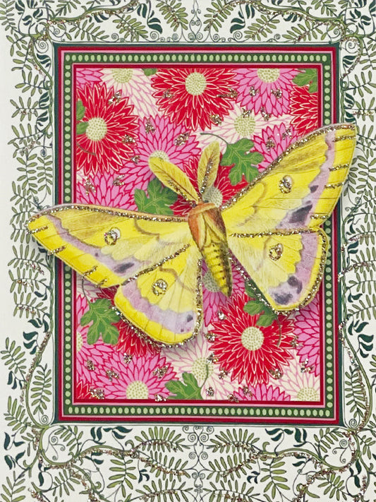 Glitterkort Indian butterfly