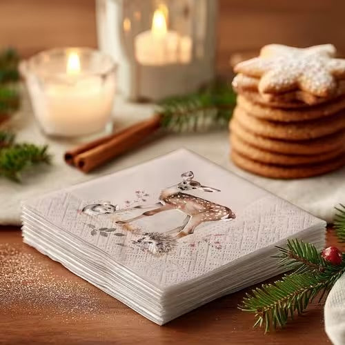 Serviett kaffe Forest Tales linen