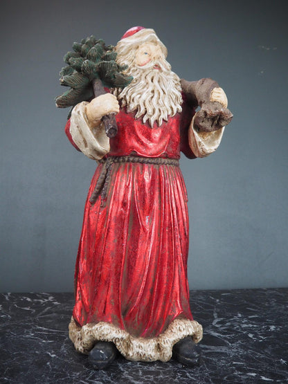 Santa Claus with Christmas Tree and Sack 48 cm