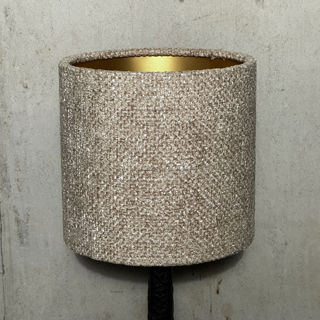 Bordlampe dame m/skjerm gull
