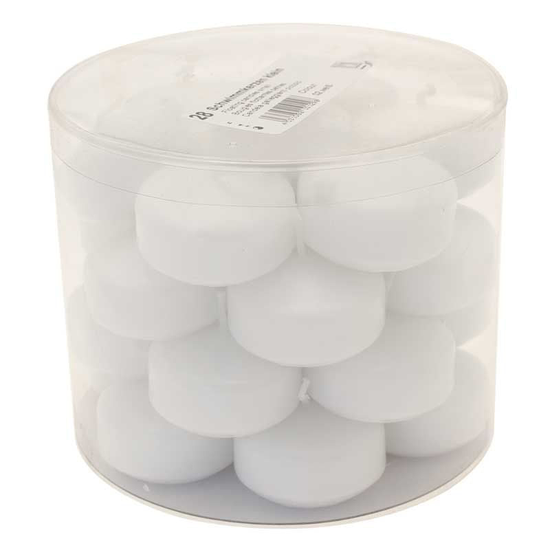 Floating candle white 3x5 cm