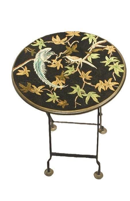 Side table birds black 61 cm