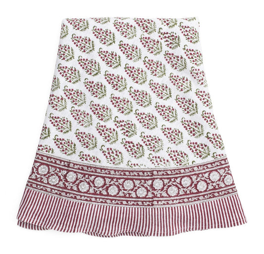 Tablecloth Persian Paisley Red Round 220 cm