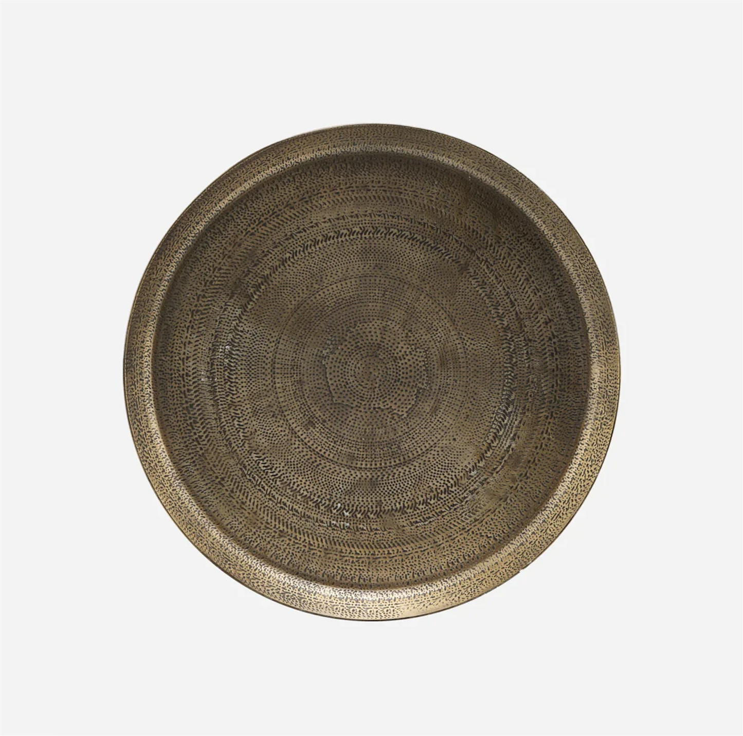 Plate Jhansi antique brass 29 cm