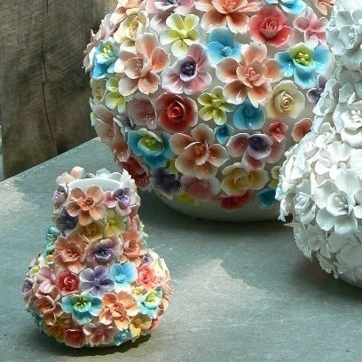 Vase Deco with flowers colored large